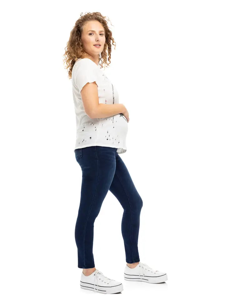 1822 Denim Maternity & Postpartum Butter Skinny Jeans with Bellyband