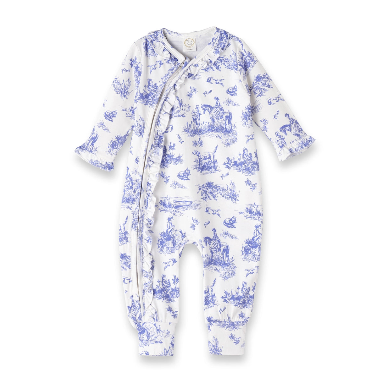 Tesa Babe - Prairie Petals Bamboo Zipper Romper: 9-12M