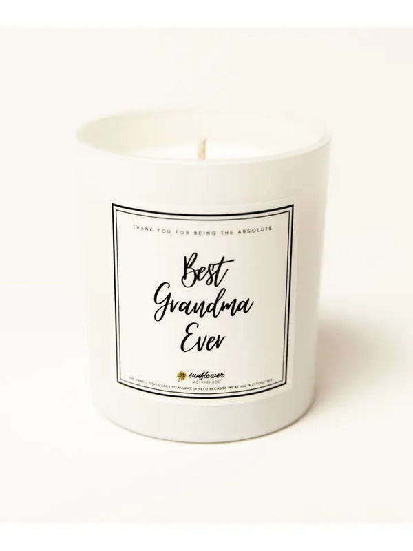 Sunflower Motherhood Best Grandma Ever Candle