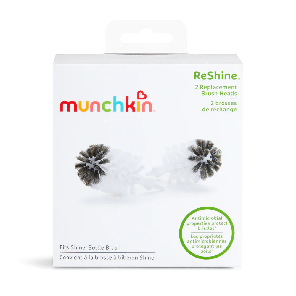 Munchkin Replacement Bottle Brush Heads 2 Pack
