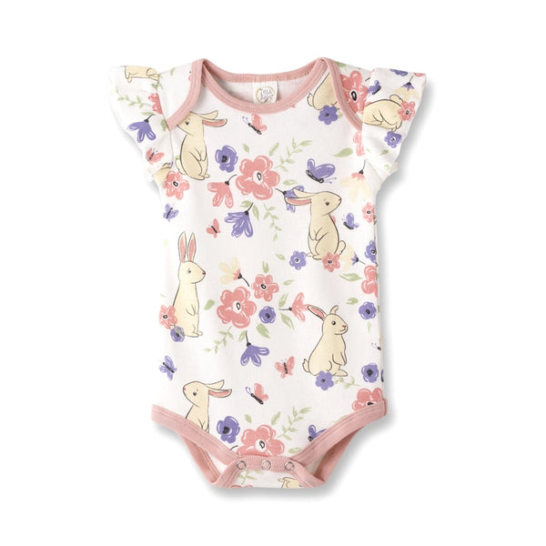 Tesa Babe Baby Girl's Easter Garden Cotton Bodysuit