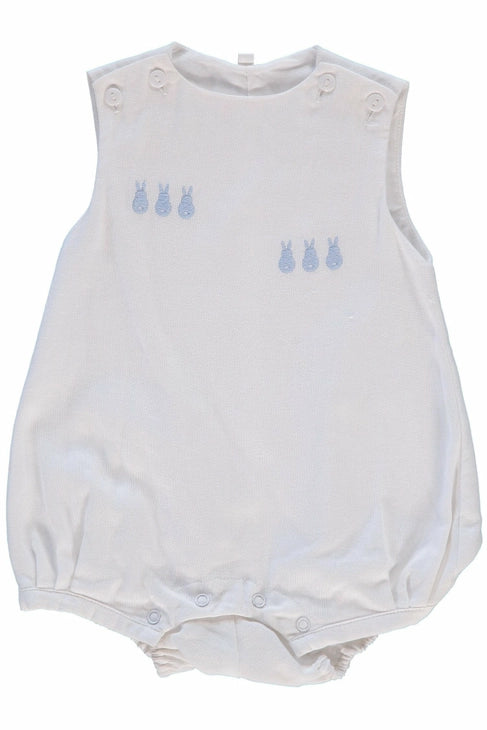 Julius Berger & Carriage Boutique Boys Easter Bunny White Romper + Bonnet