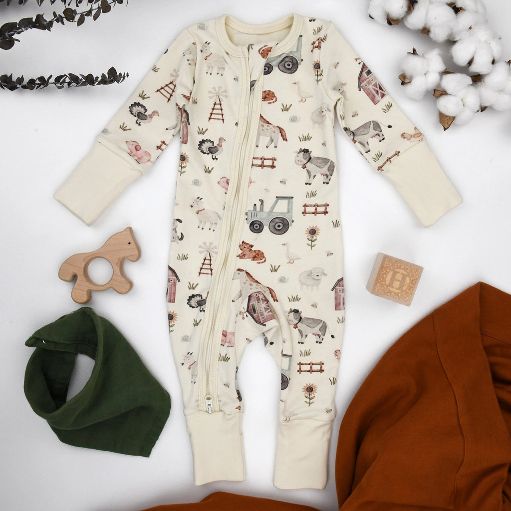 Earthy Organic Cotton 2 Way Zipper Sleeper
