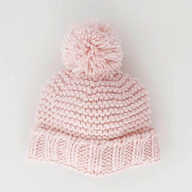 Huggalugs Winter White Pom Hat 0-6M