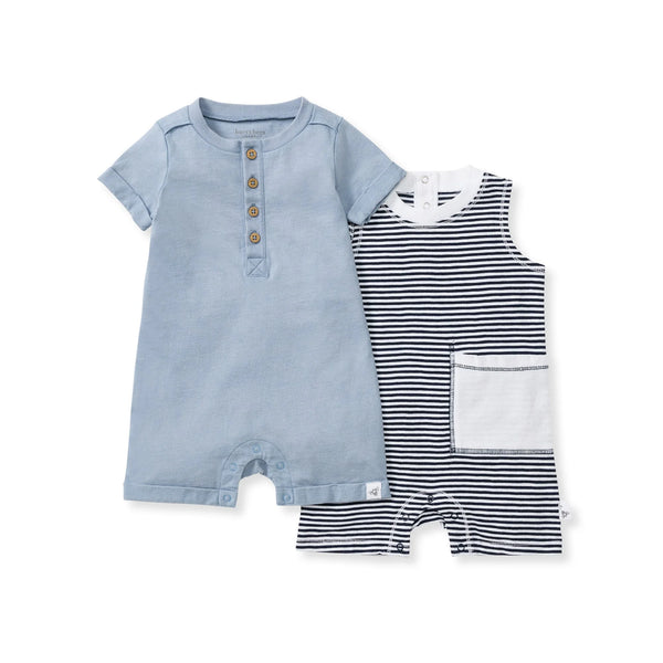 Burt's Bees Baby Classic Stripe Romper 2 Pack
