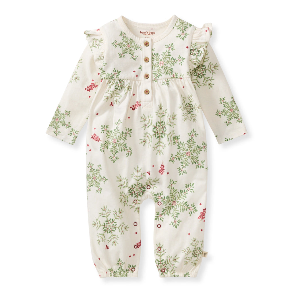 Burt's Bees Baby Holiday Snowflakes Jumpsuit