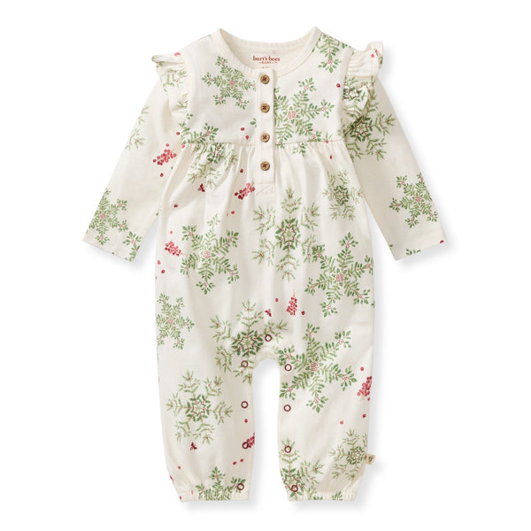 Burt's Bees Baby Holiday Snowflakes Jumpsuit