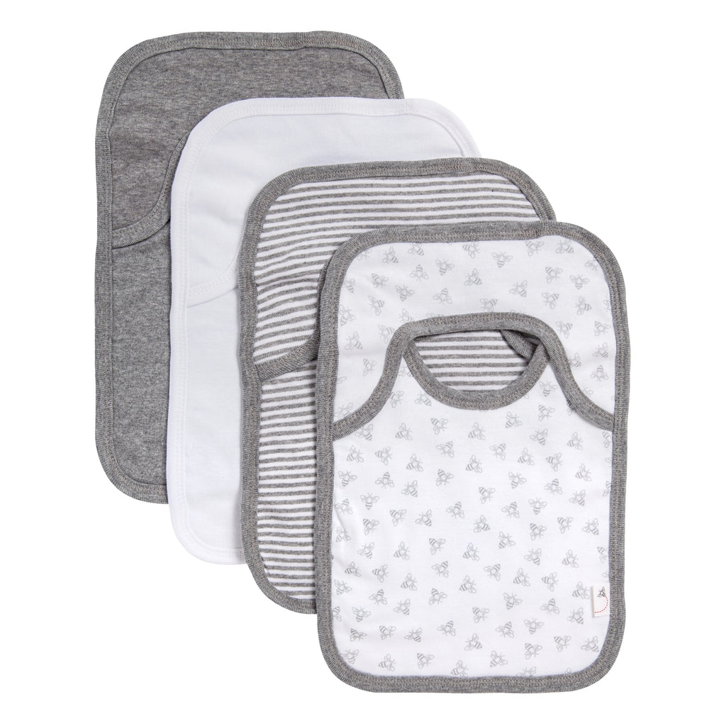 Burt's Bees Multi Pack Organic Cotton Pull On Bibs