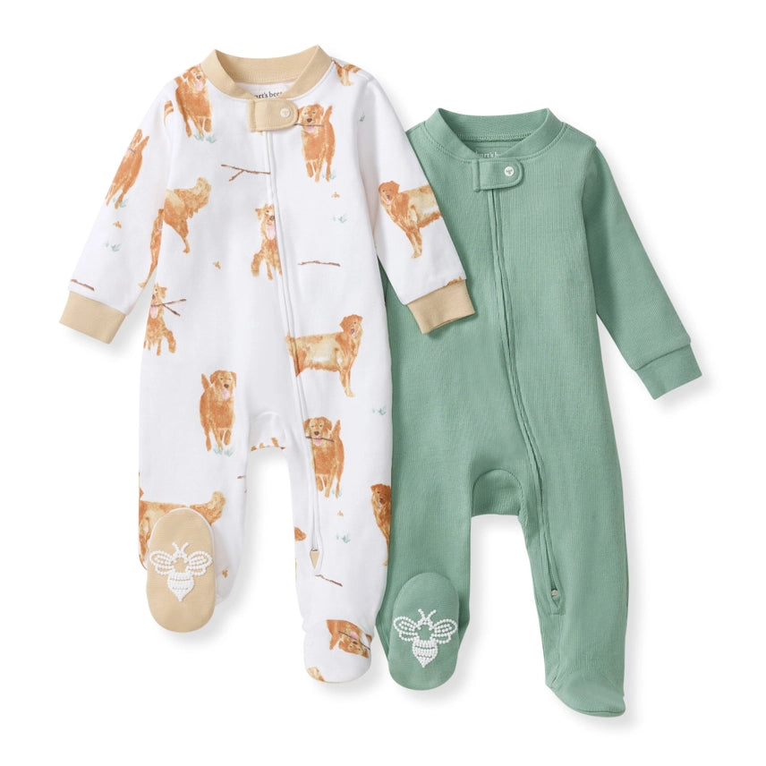 Burt's Bees Baby Set di Pigiama (Pacco da 2) Donna