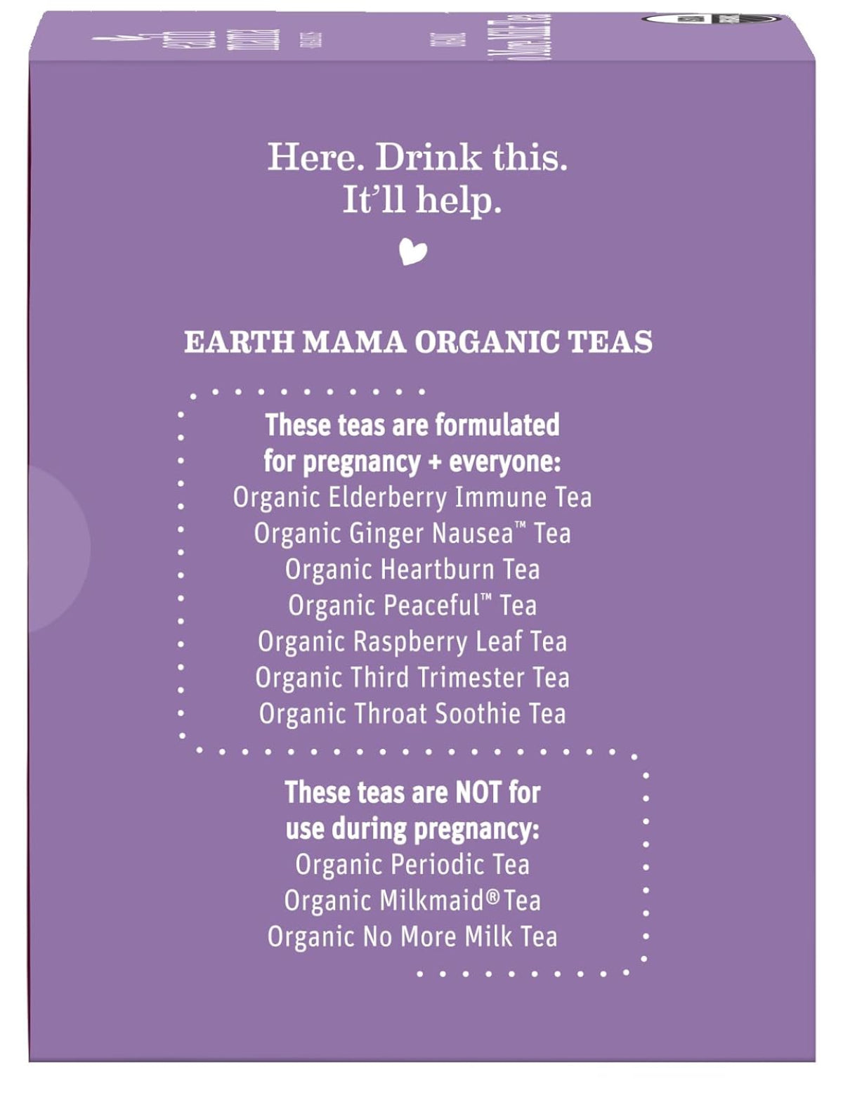 Earth Mama Organic No More Milk Tea 16 bags - Healthy Horizons ...
