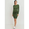 Hello Miz Tie Front Bodycon Maternity Nursing Dress