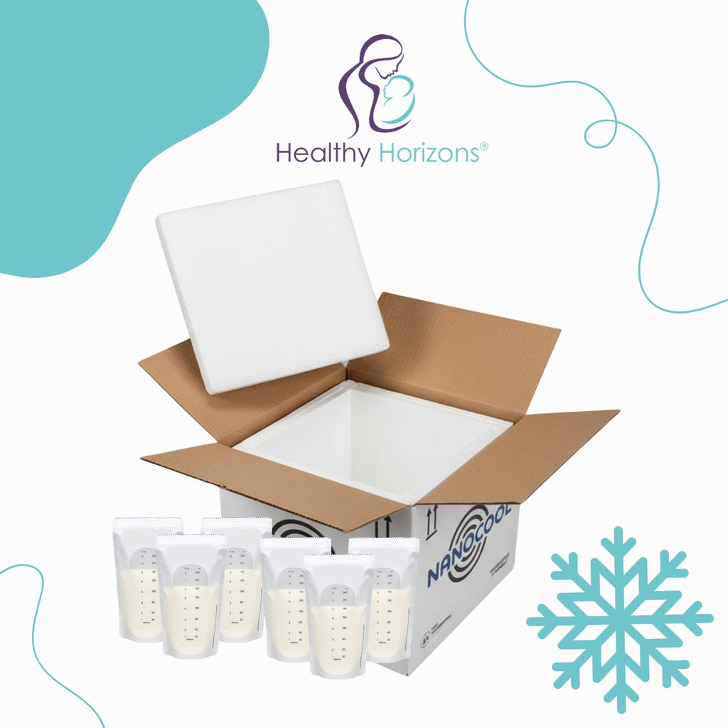 Insulated Frozen Breast Milk Shipper Box with Prepaid Return Mailing Label