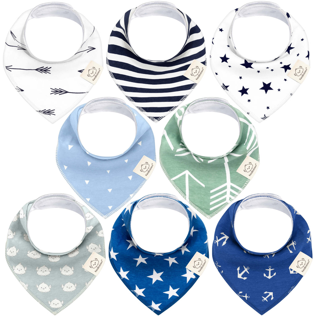 Keababies Organic Bandana Bibs 8-Pack