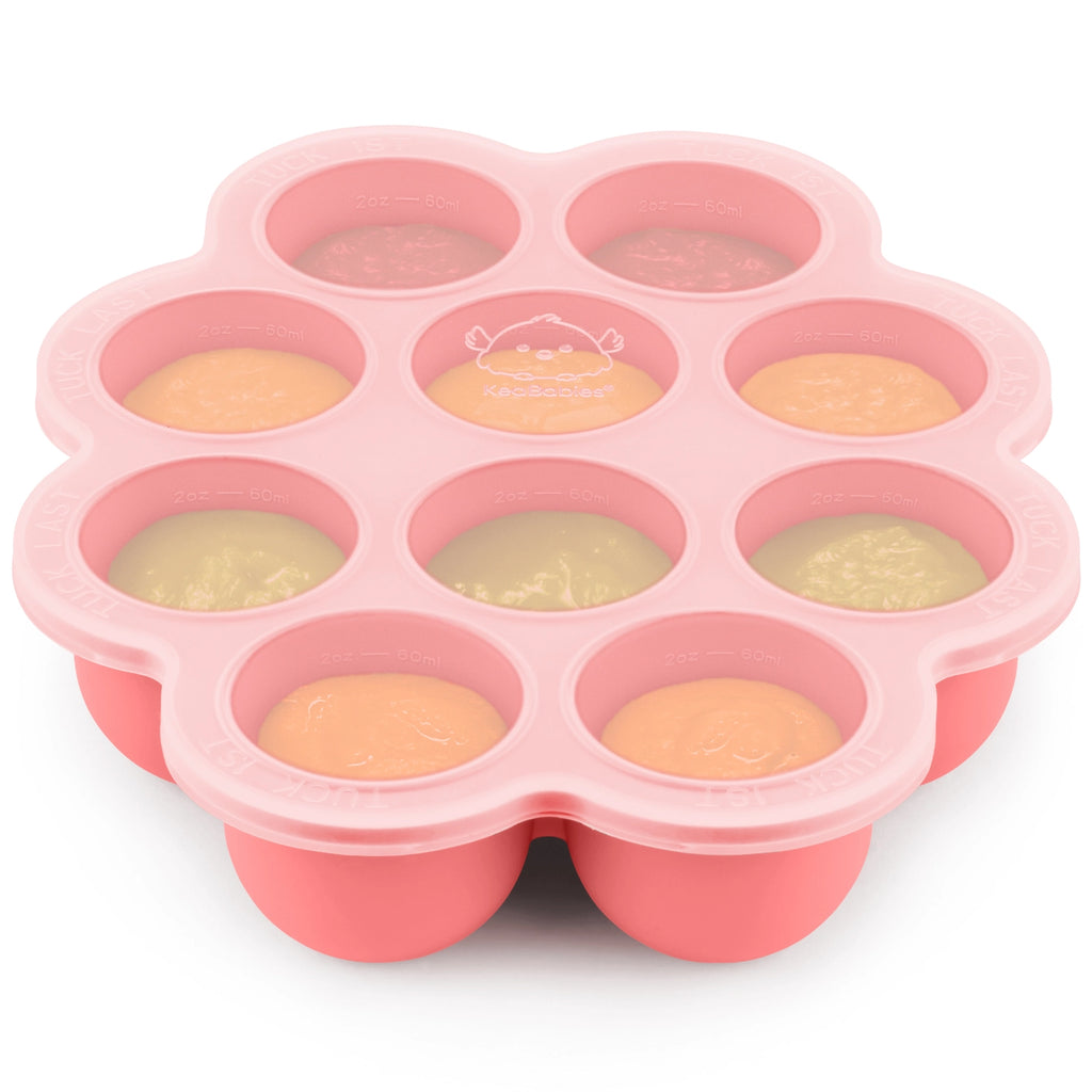 Keababies Pods Prep Silicone Baby Food Freezer Tray with Lid