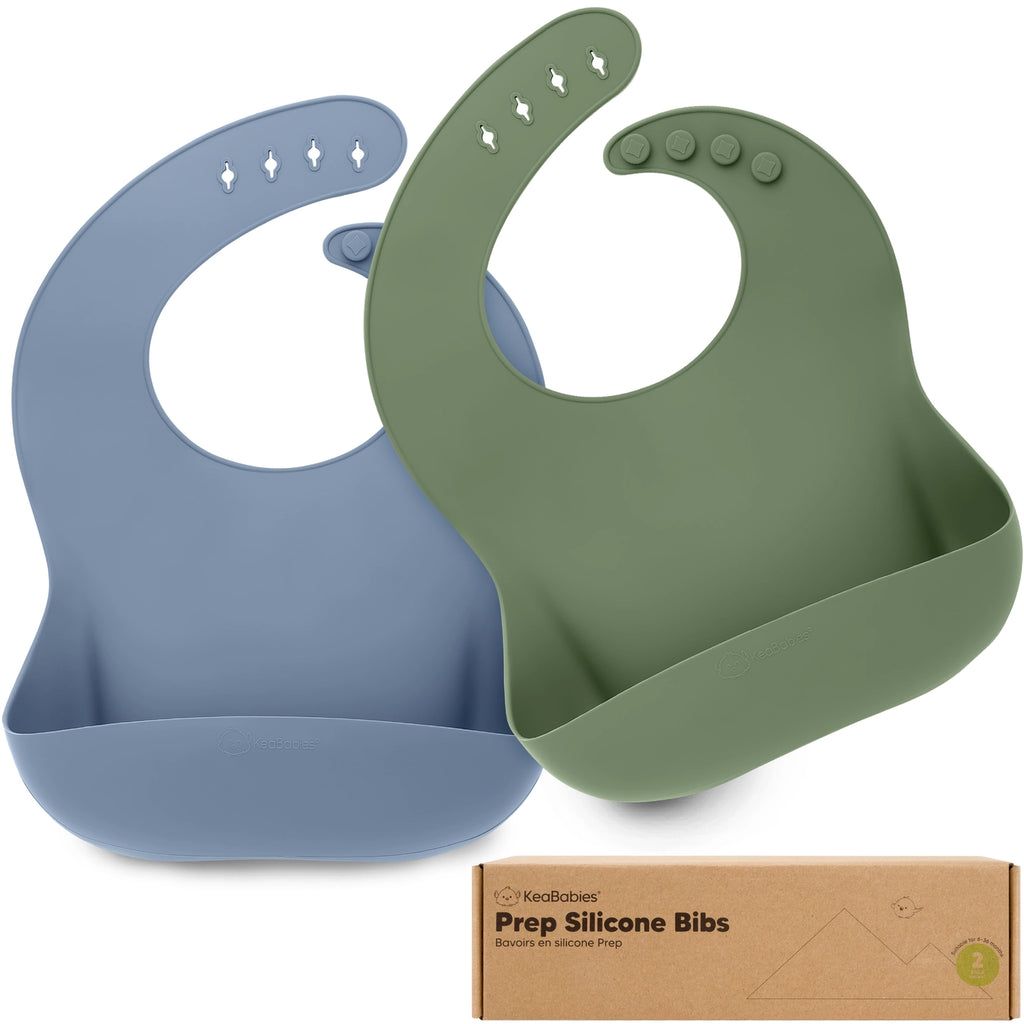Keababies Prep Silicone Bibs 2-Pack