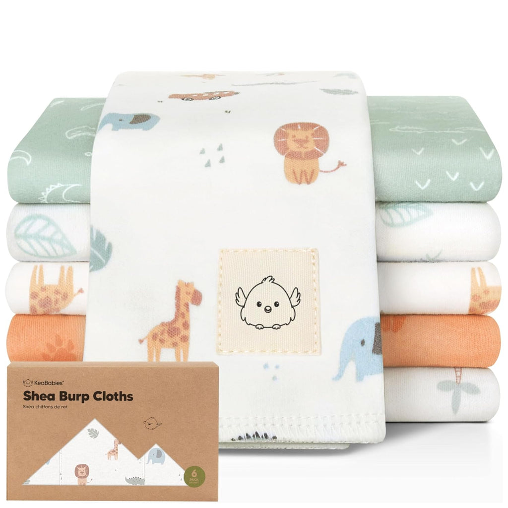 Keababies Shea Burp Cloths 6-Pack