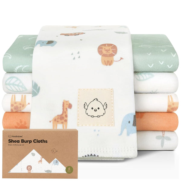Keababies Shea Burp Cloths 6-Pack