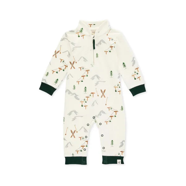 Burt's Bees Hittin' The Slopes French Terry Collared Jumpsuit