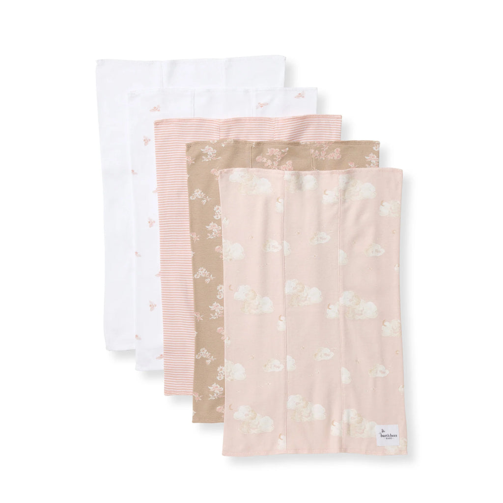 Burt's Bees Baby Burp Cloths 5 Pack