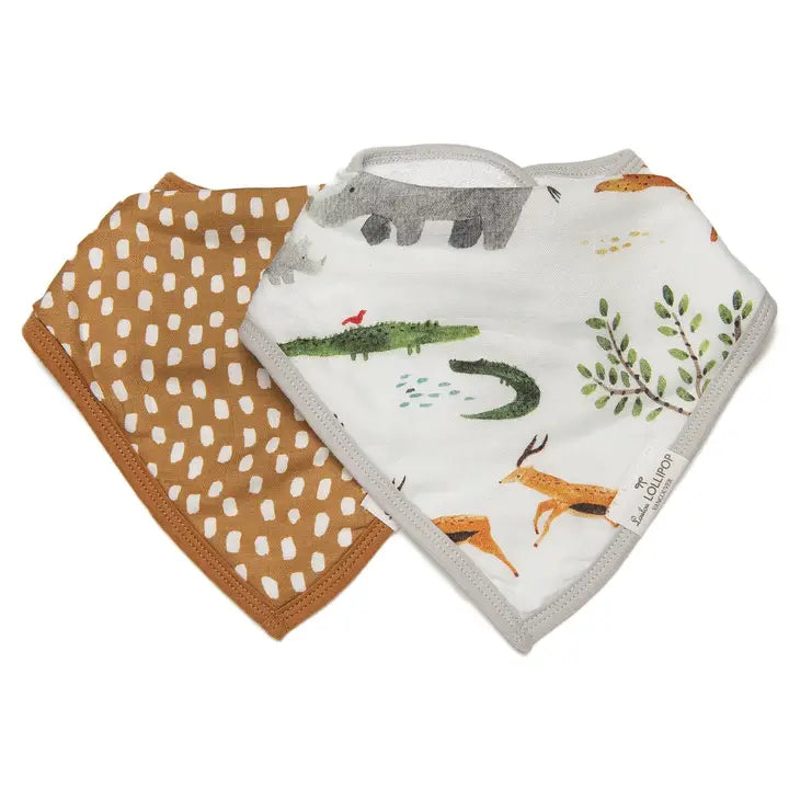 Loulou Lollipop Muslin Bandana Bib Set 2 Pack