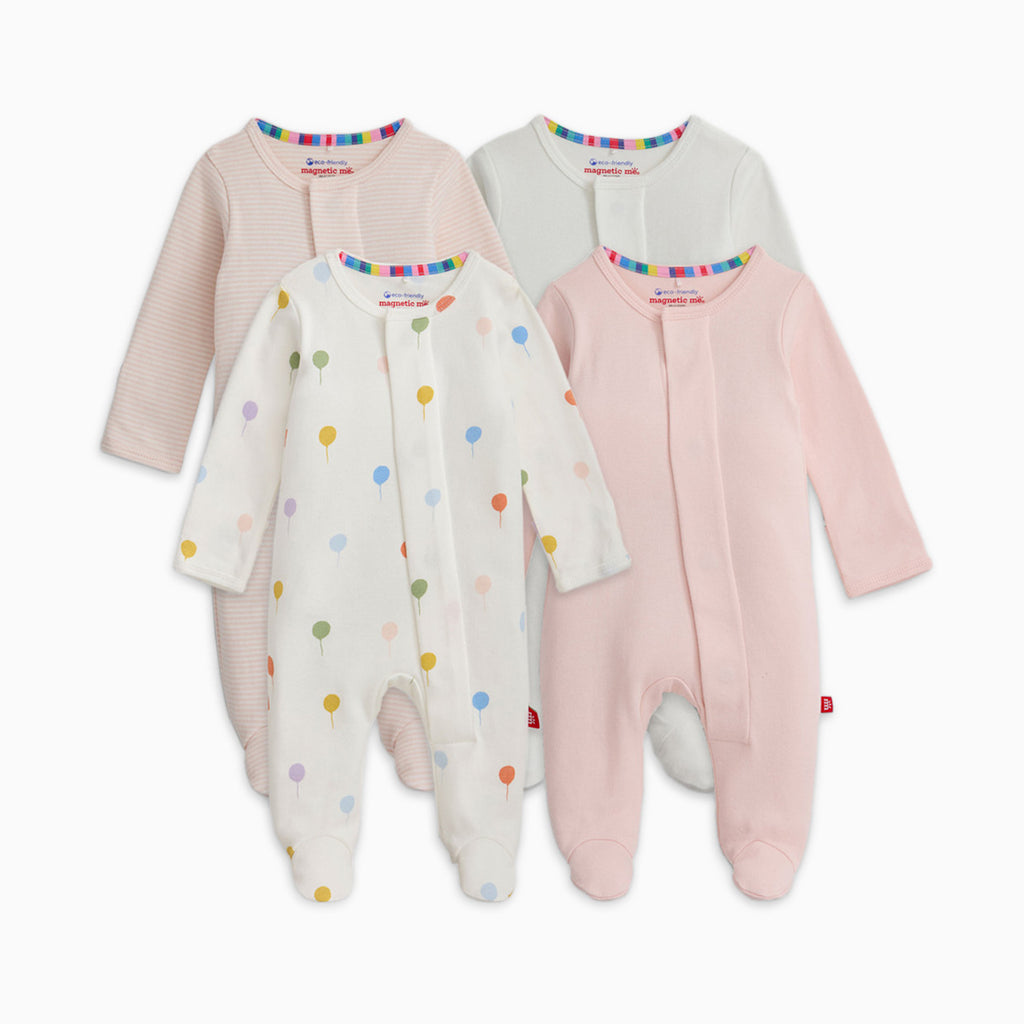 Magnetic Me Organic Cotton Magnetic Footie 4 Pack