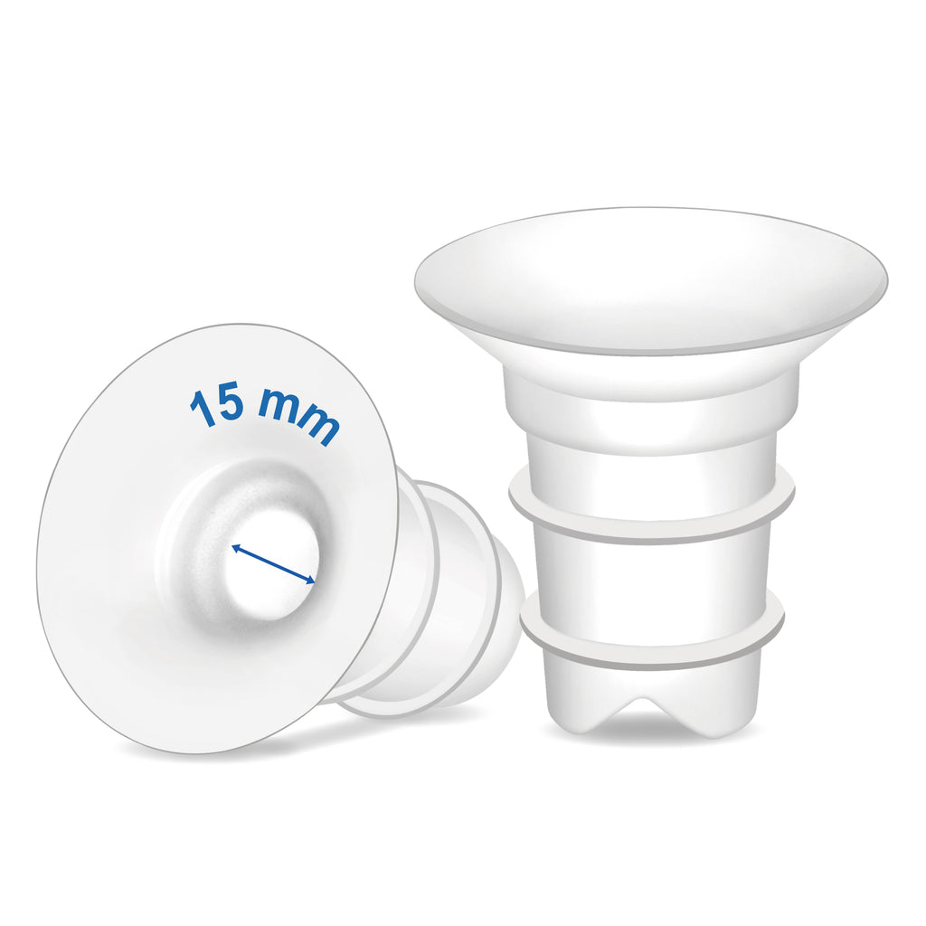Maymom Flange Inserts Long 2 Pack (Compatible with Spectra, Medela PersonalFit Breast Shields) 15mm