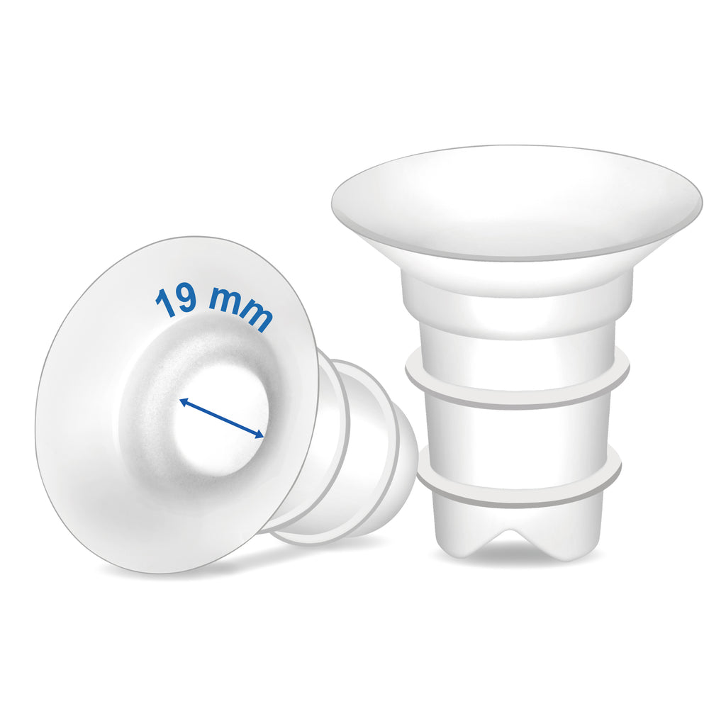 Maymom Flange Inserts Long 2 Pack (Compatible with Spectra, Medela PersonalFit Breast Shields) 19mm