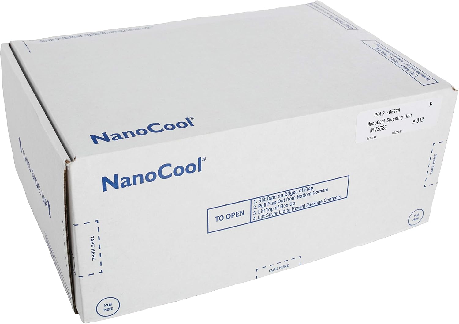 Milk Cooling & Shipping Box with Prepaid Return Mailing Label