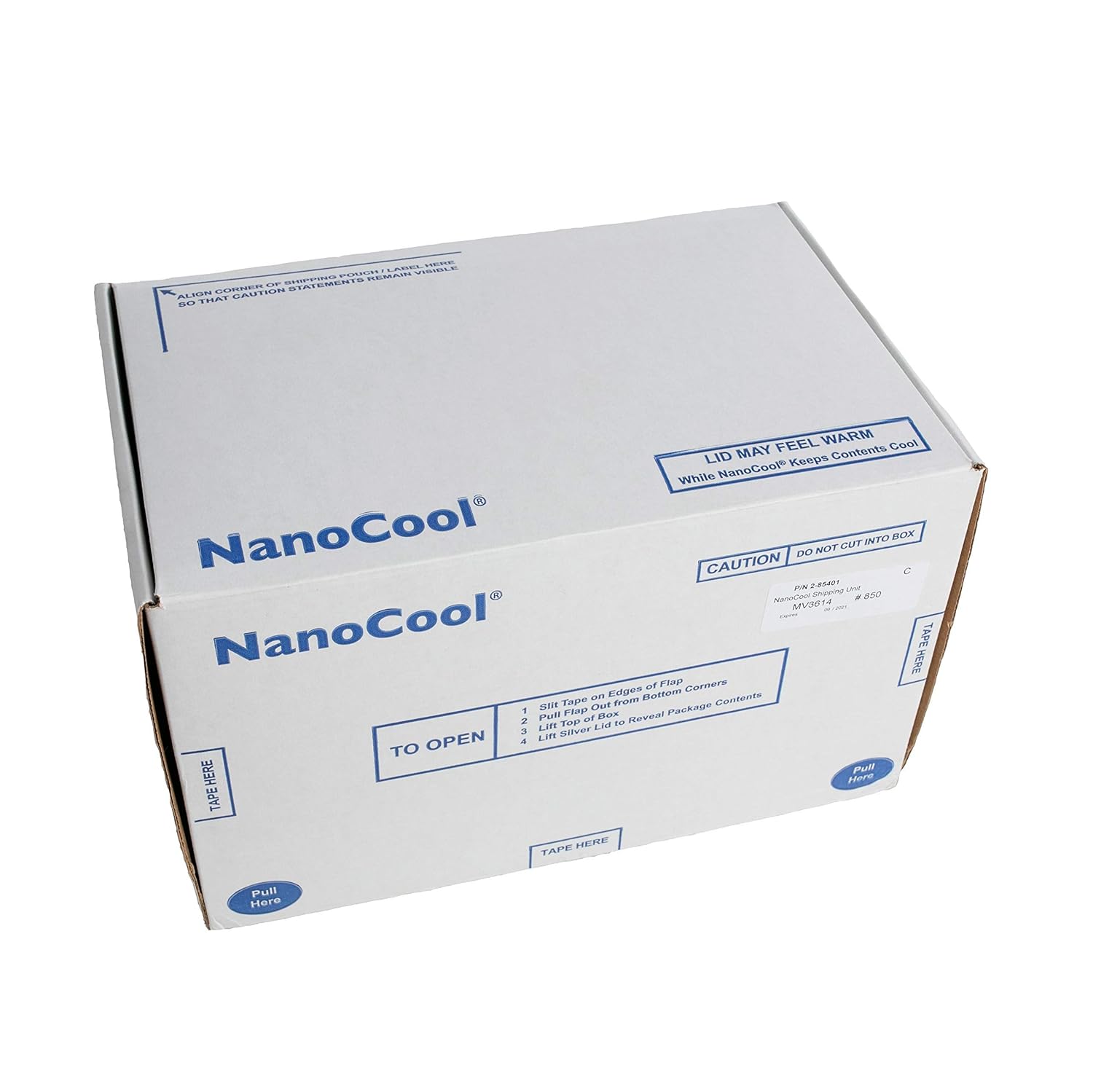 Milk Cooling & Shipping Box with Prepaid Return Mailing Label