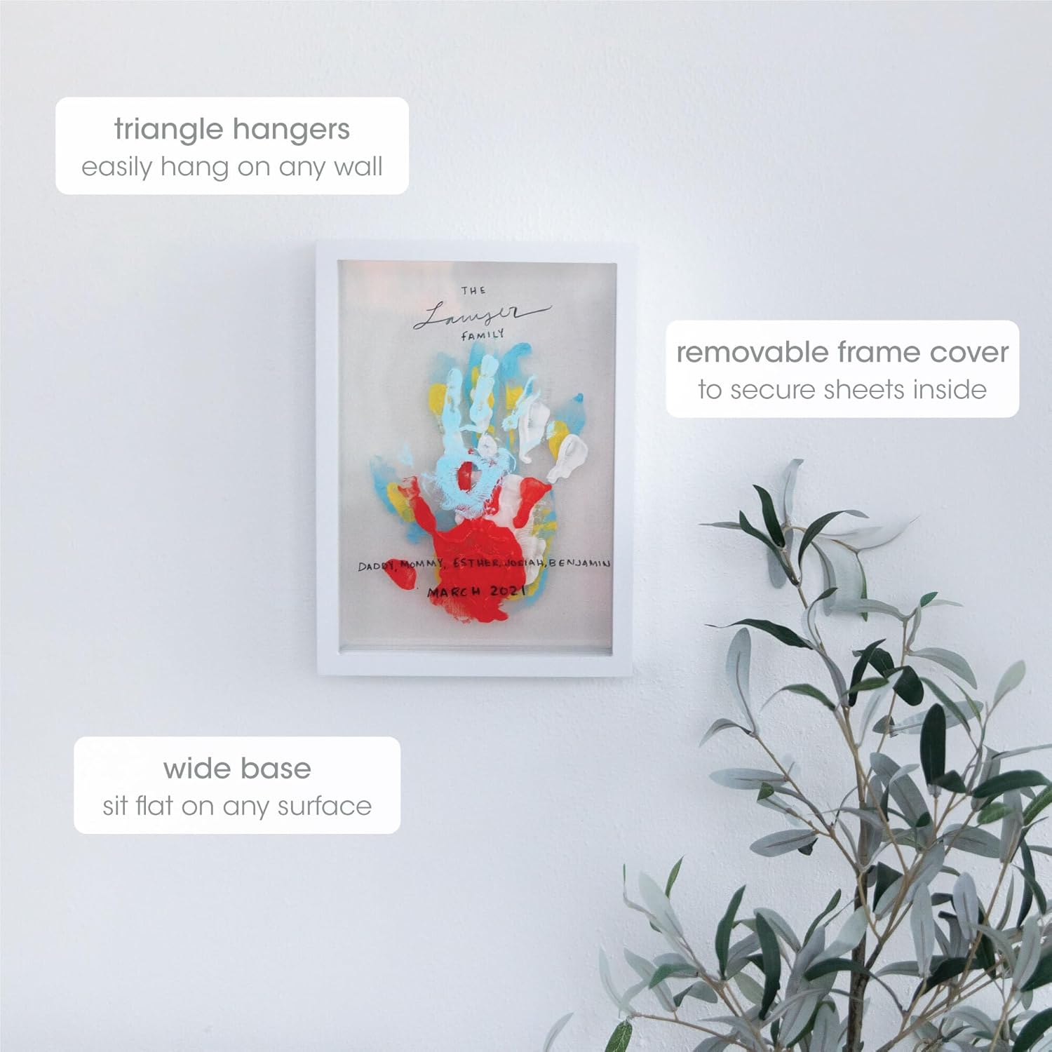 Family Handprint Art Project and Frame – Healthy Horizons Breastfeeding ...