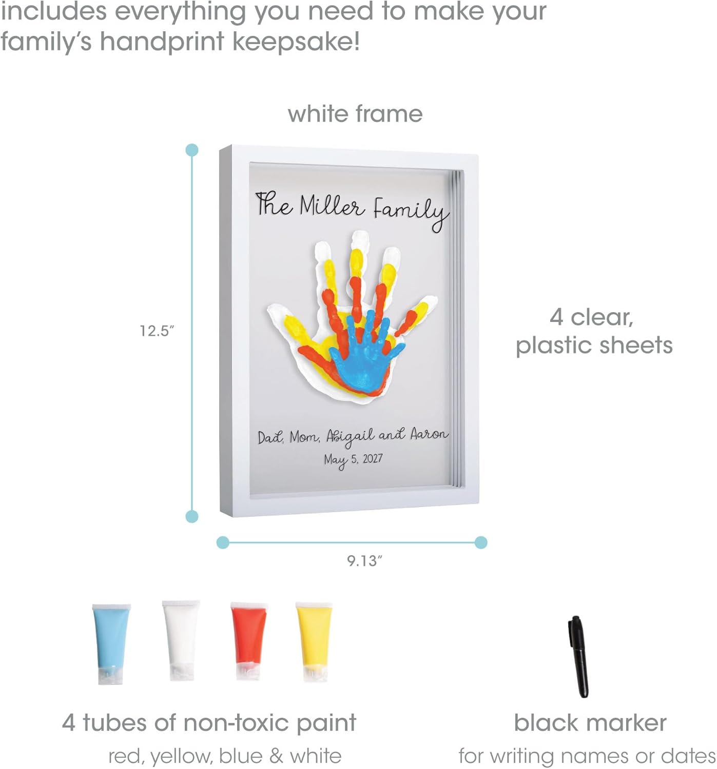 Family Handprint Art Project and Frame – Healthy Horizons Breastfeeding ...