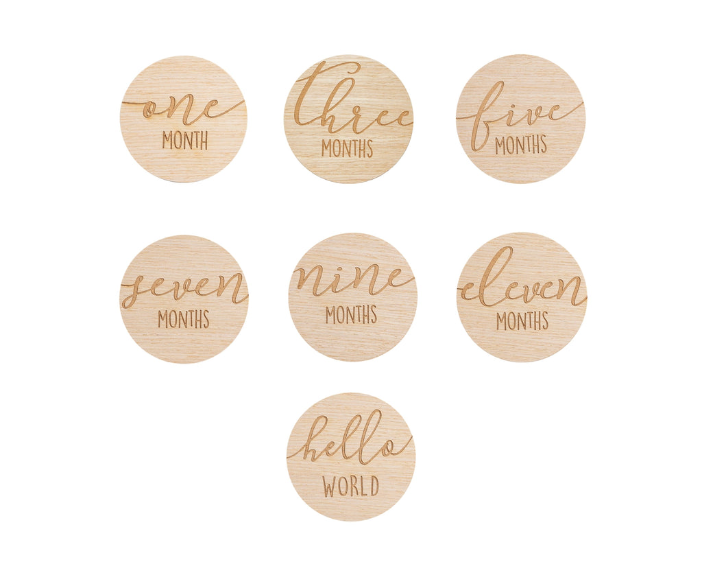 Pearhead Wooden Reversible Monthly Milestone Photo Prop