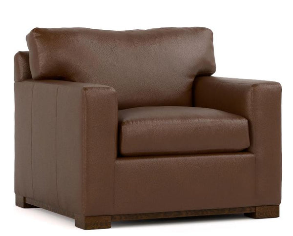 Plush Top Grain Leather Lactation Room Chair