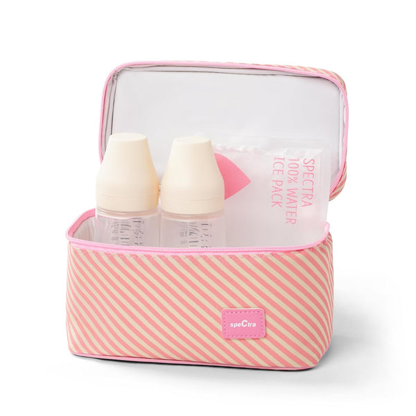 Spectra Pink Cooler with Ice Pack & Wide Neck Bottles Kit