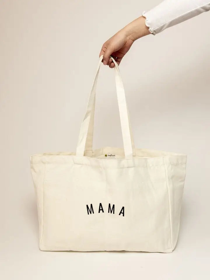Sunflower Motherhood Mama Canvas Tote Bag