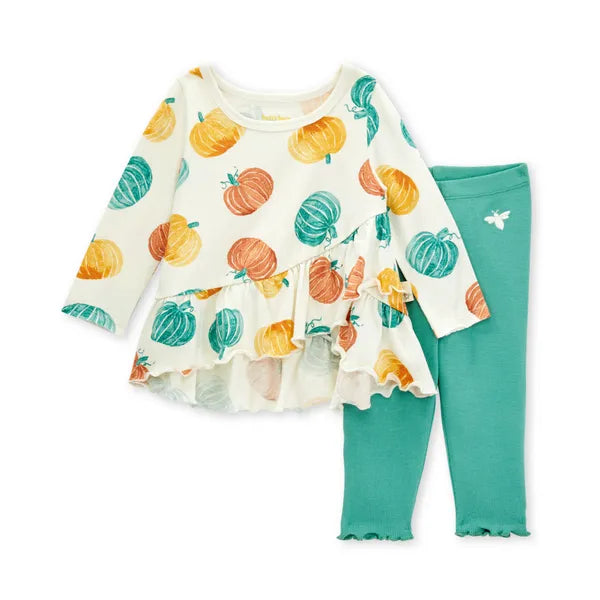 Burt's Bees Grateful Pumpkins Girl Tunic & Ribbed Legging Set