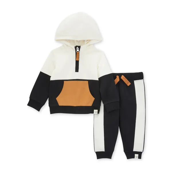 Burt s Bees Color Blocked Organic Boy French Terry Hoodie Pant