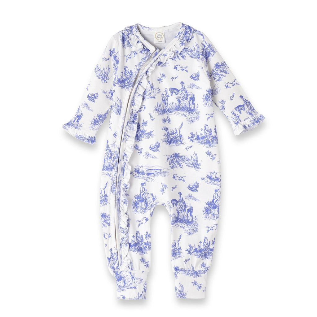 Tesa Babe Toile De Jouy Bamboo Zipper Romper