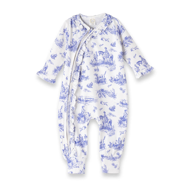 Tesa Babe Toile De Jouy Bamboo Zipper Romper