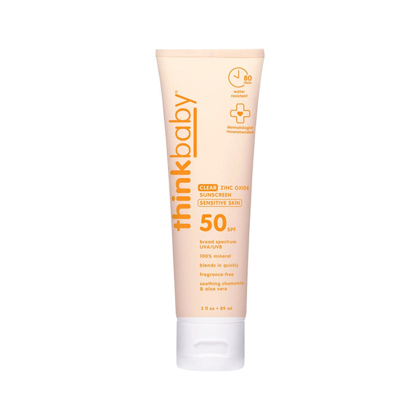 Think Baby Clear Zinc Sunscreen Sensitive Skin Spf 50 3oz
