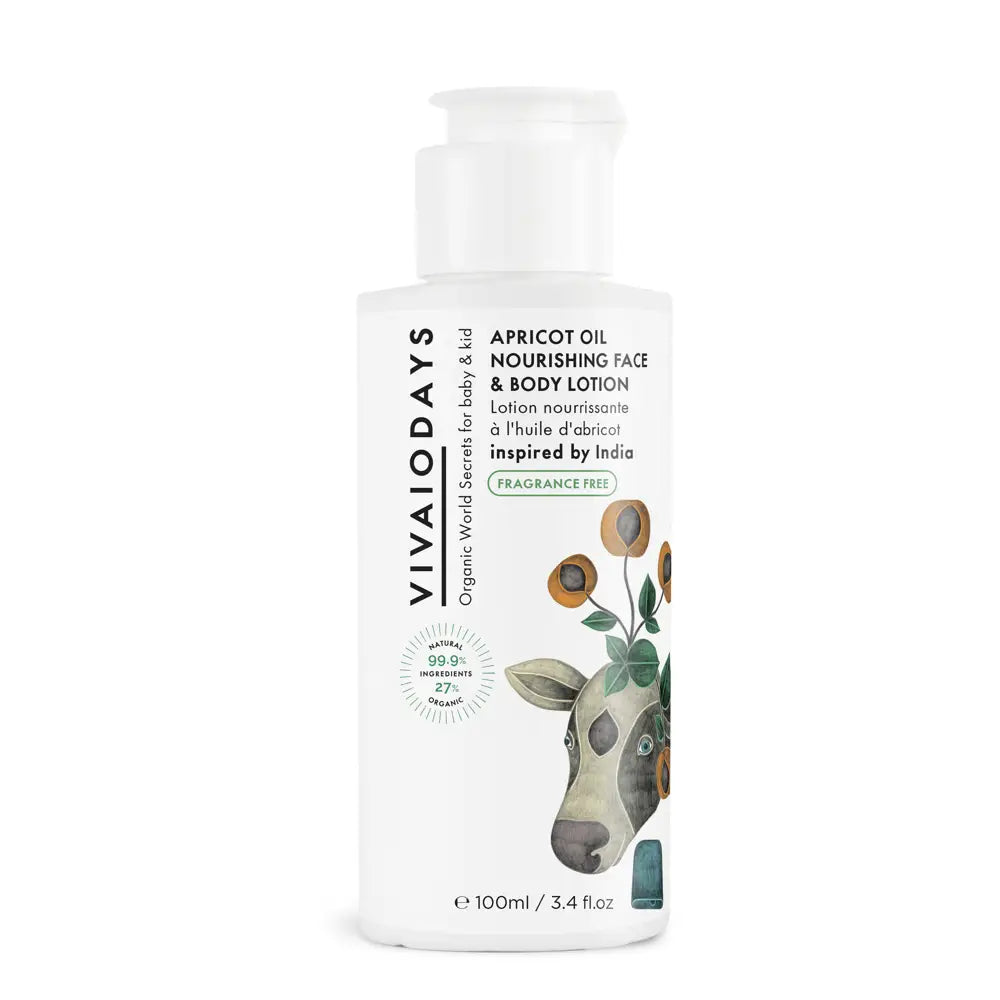 VIVAIODAYS Fragrance Free Apricot Oil Nourishing Face & Body Lotion