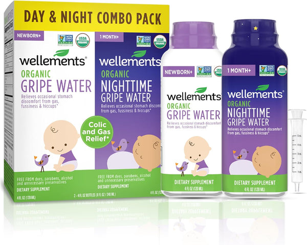 Wellements Organic Baby Gripe Water Day & Night Combo Pack