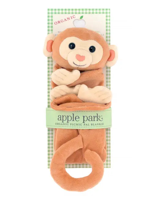 Apple Park Picnic Pal Blankie monkey