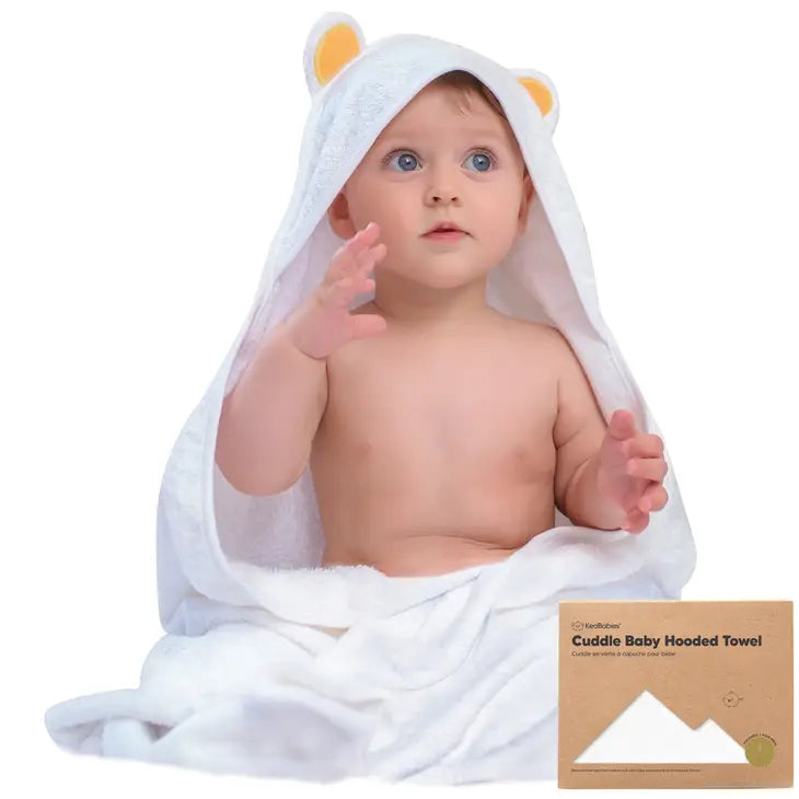 Keababies Cuddle Organic Bamboo Baby Hooded Towel