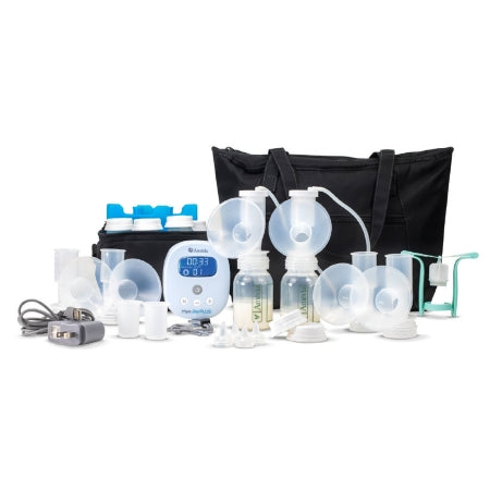 Ameda Mya Joy Plus - Double Electric Breast Pump with Tote Bag, Cool 'n Carry & Manual Breast Pump Brand New Open Box