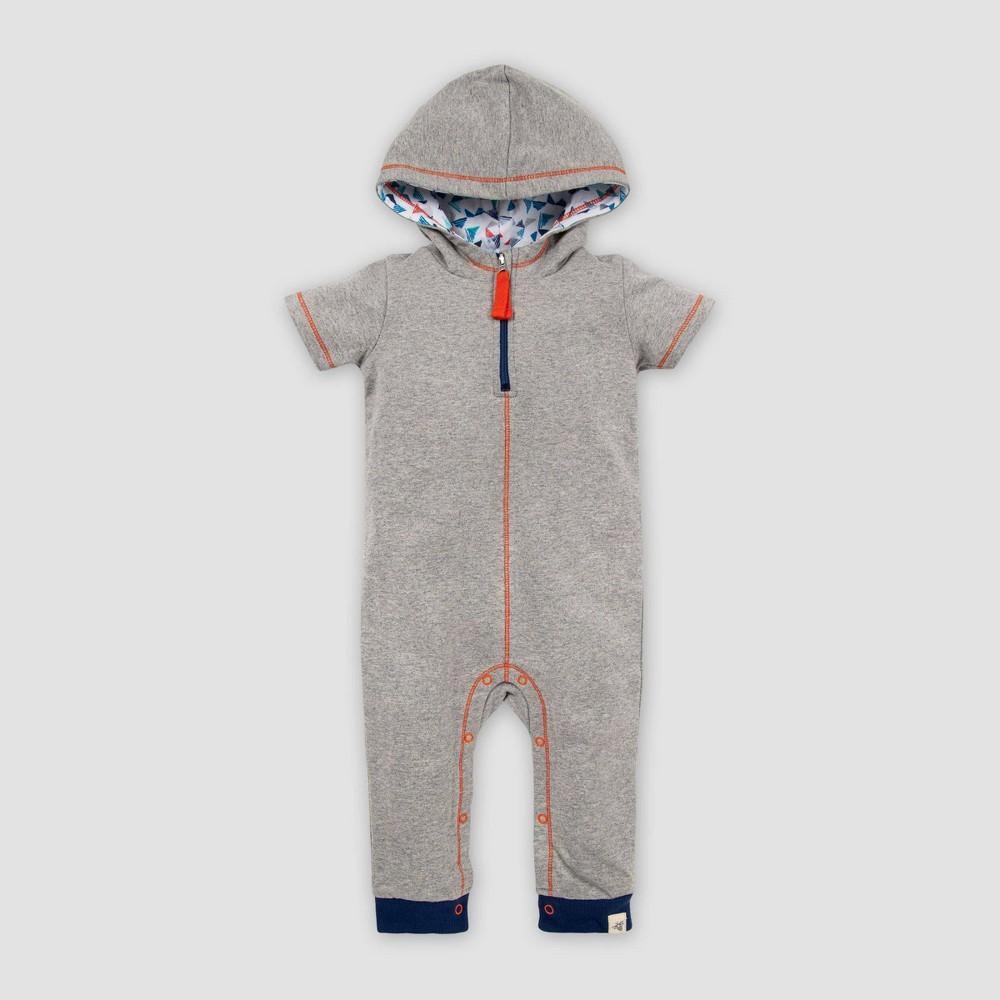 Burt's Bees Organic French Terry Hooded Zip Jumpsuit Romper