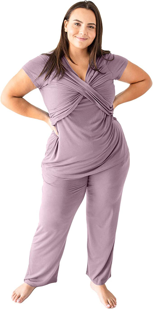 Kindred Bravely Davy Nursing & Maternity Pajama Set mauve