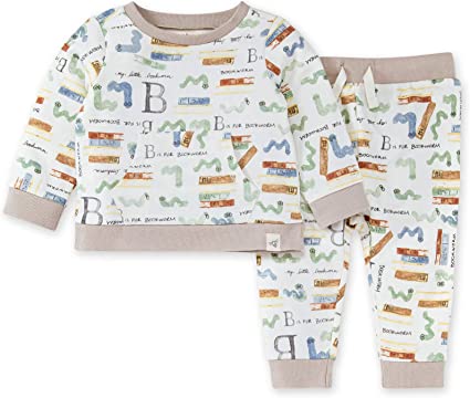 Burt's Bees My Little Bookworm French Terry Top & Pant Set