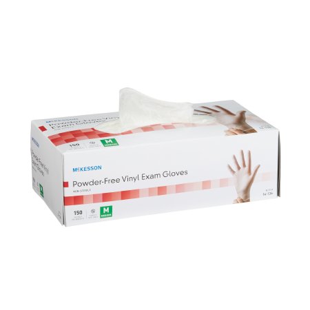 Gloves, McKesson Medium Nonsterile Vinyl Standard Cuff 150/Box