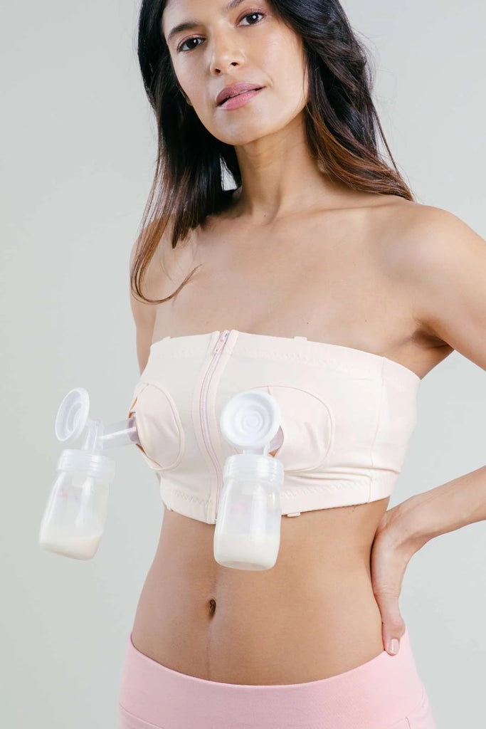 Simple Wishes Hands Free Breast Pump Bra pink